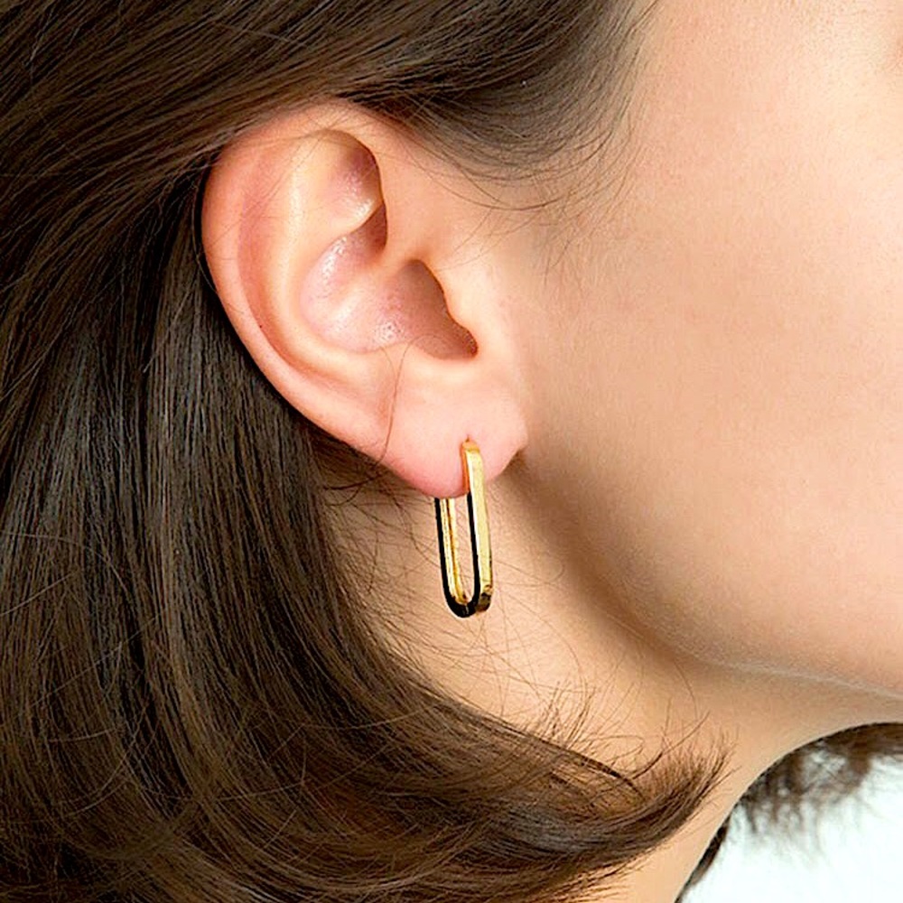 ⚜️[𝟯/$𝟭𝟴]⚜️Big Gold Chain Link Hoop Earrings NEW - Picture 4 of 6